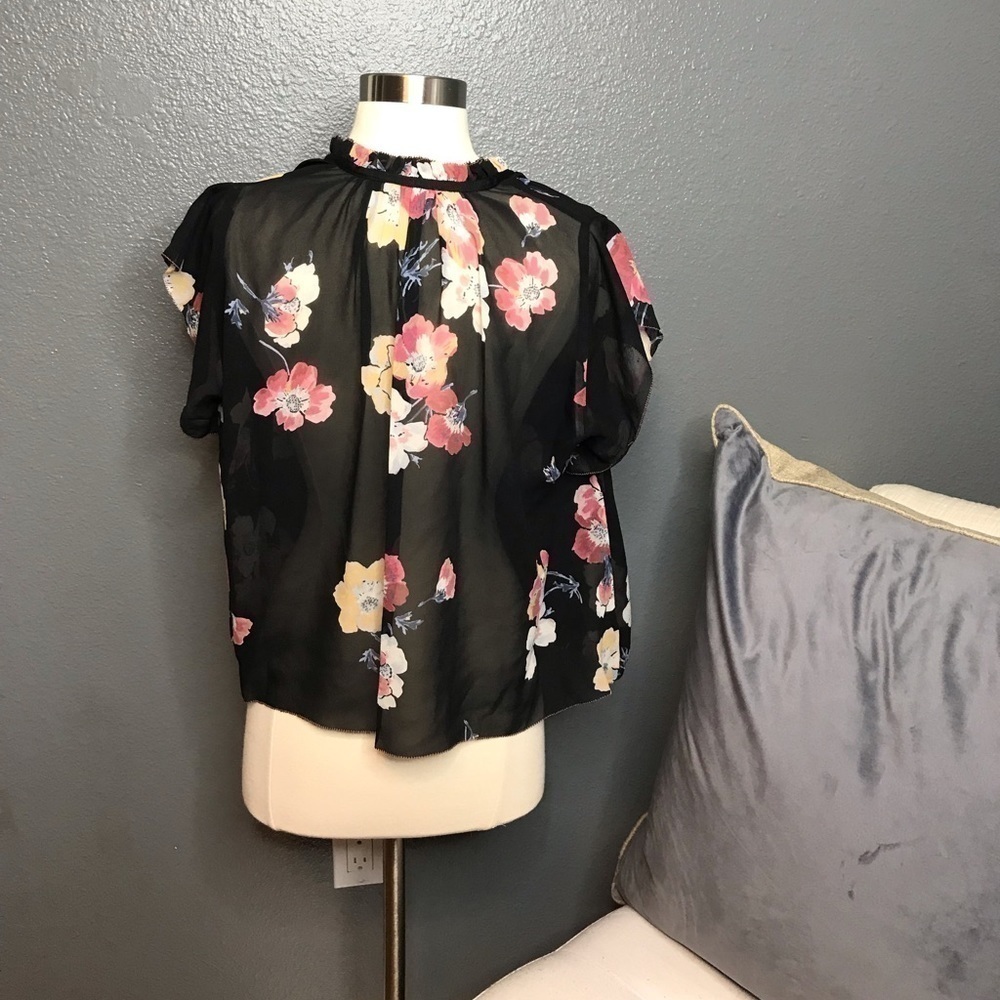 Ulla Johnson Saadi Floral print silk georgette blouse size 2 - Picture 7 of 10
